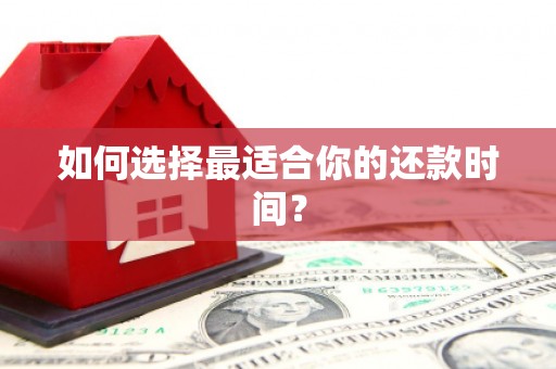 陆良如何选择最适合你的还款时间？