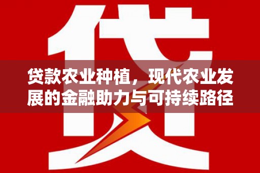 陆良贷款农业种植，现代农业发展的金融助力与可持续路径