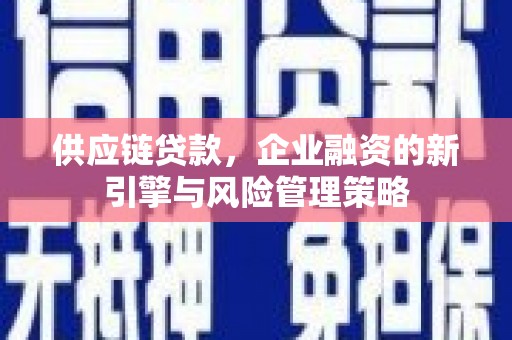 陆良供应链贷款，企业融资的新引擎与风险管理策略