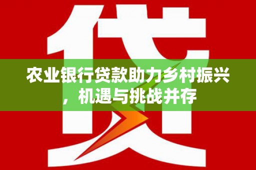 陆良农业银行贷款助力乡村振兴，机遇与挑战并存