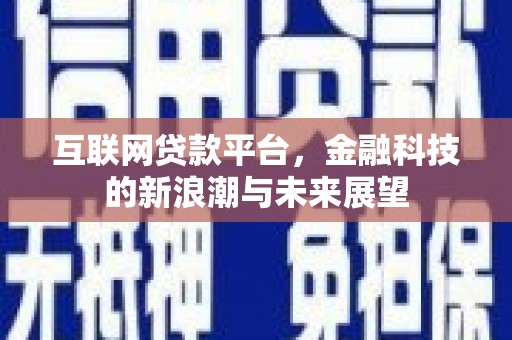 陆良互联网贷款平台，金融科技的新浪潮与未来展望