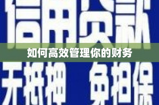 陆良如何高效管理你的财务