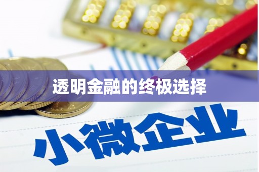 陆良透明金融的终极选择